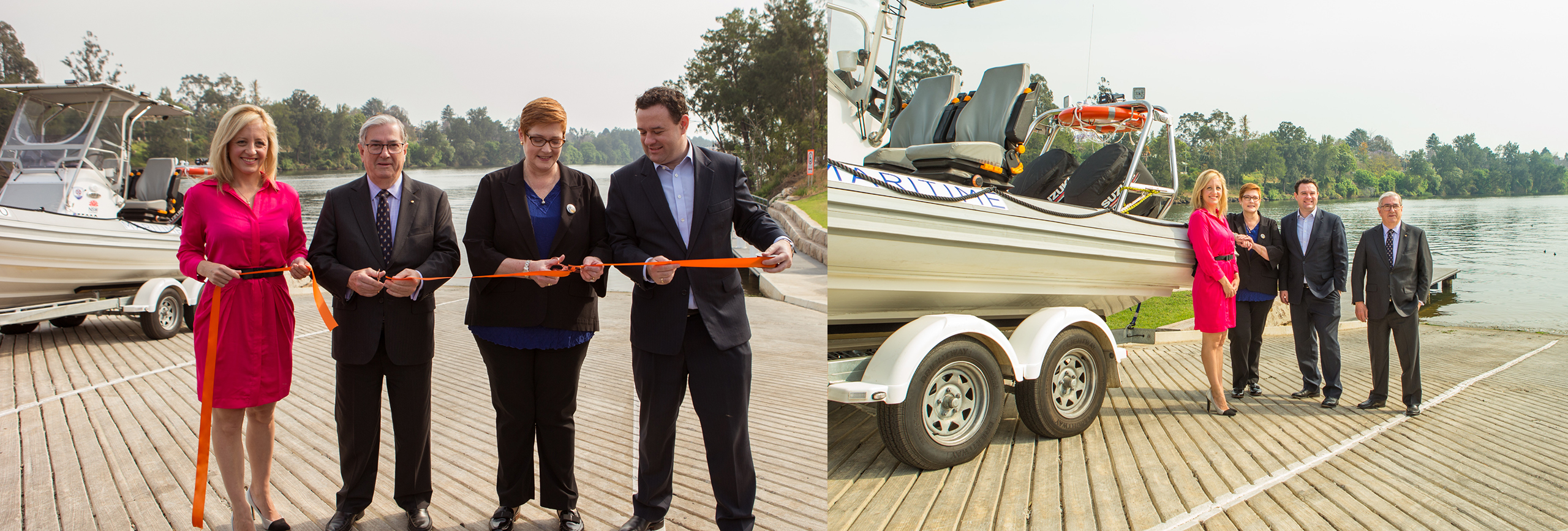 Boat ramp opening.