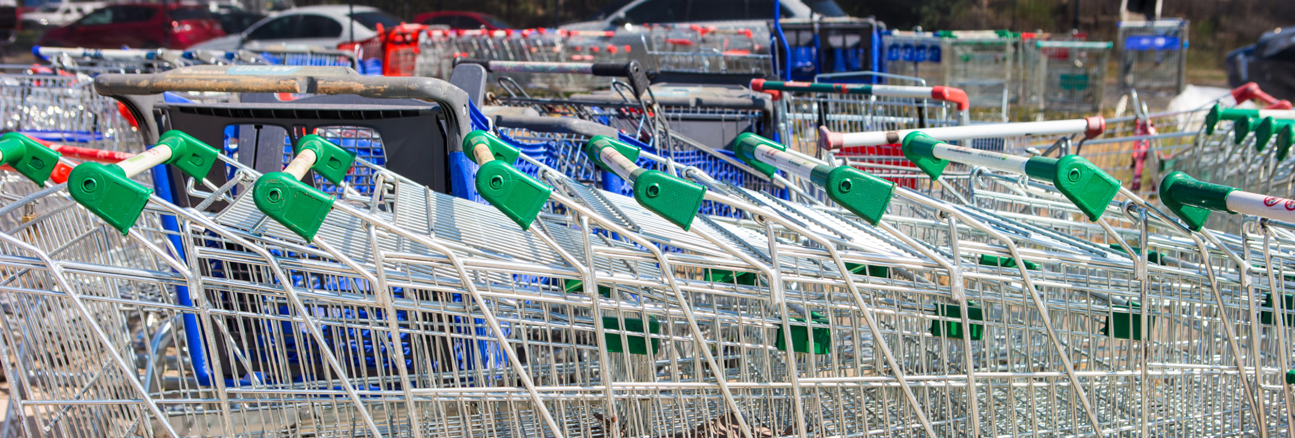 Nested shopping trolleys