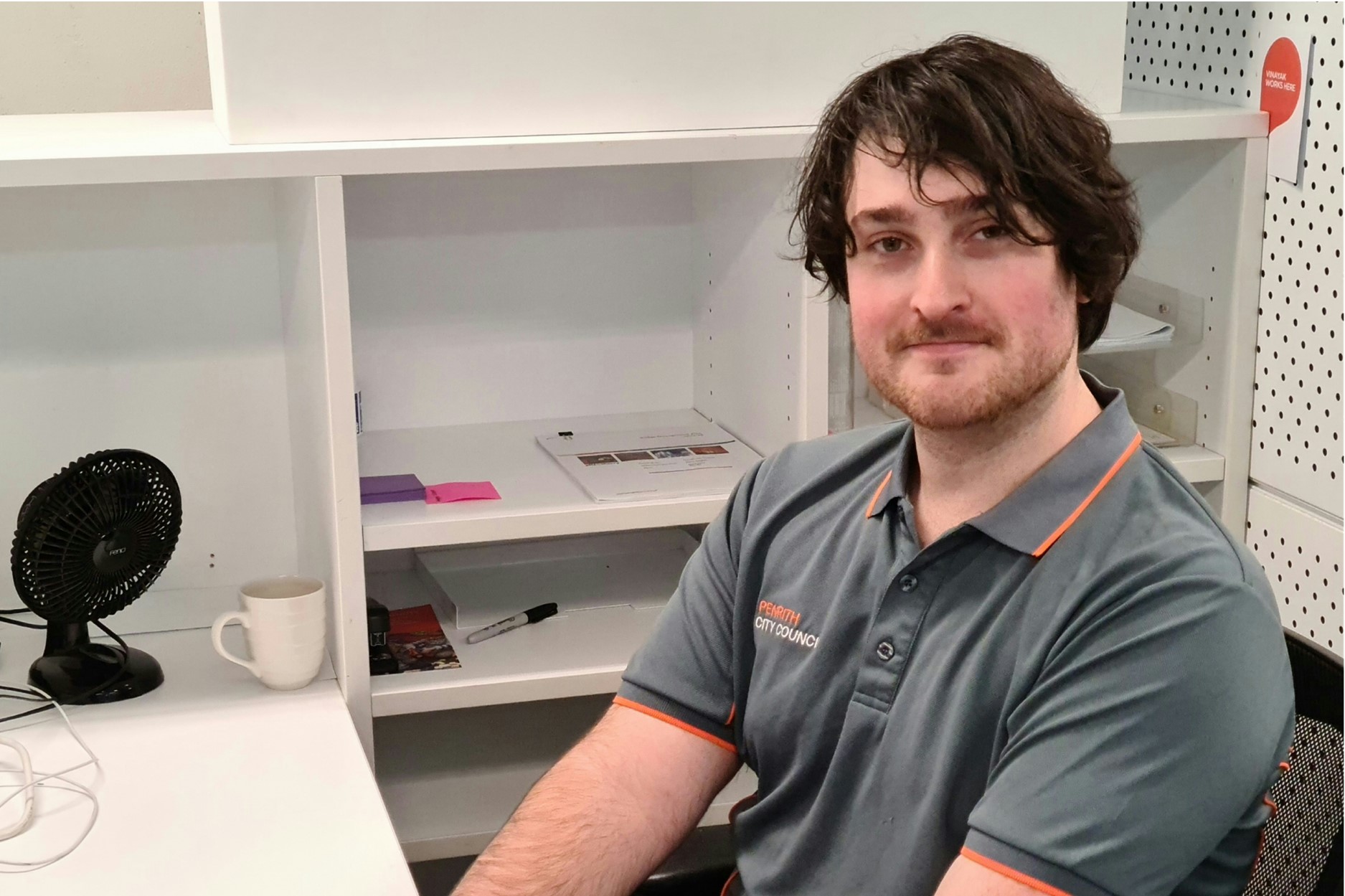 Penrith Council staff member sitting at desk