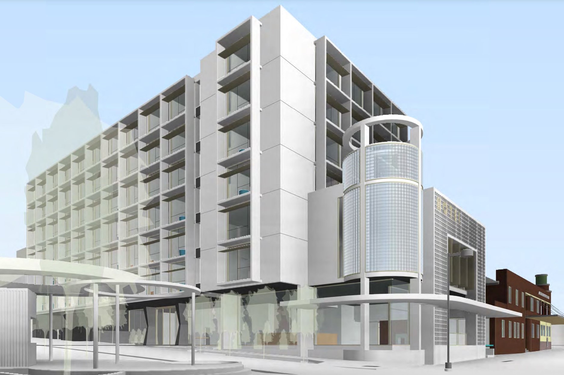 artist impression of hotel tower