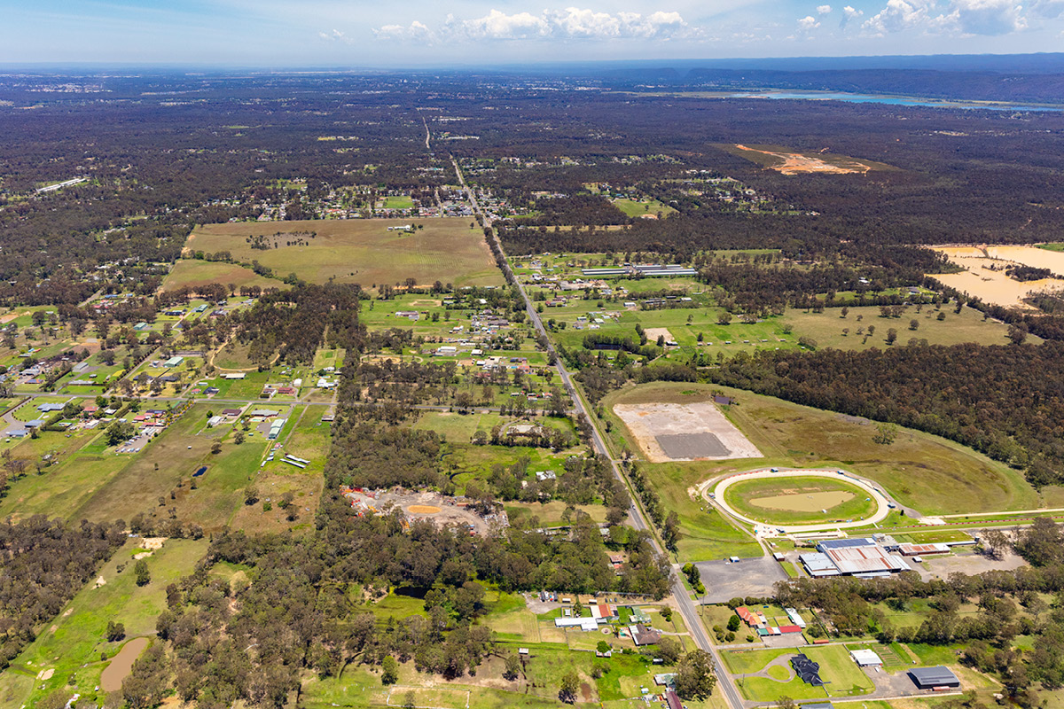 aerial photo of mostly green land