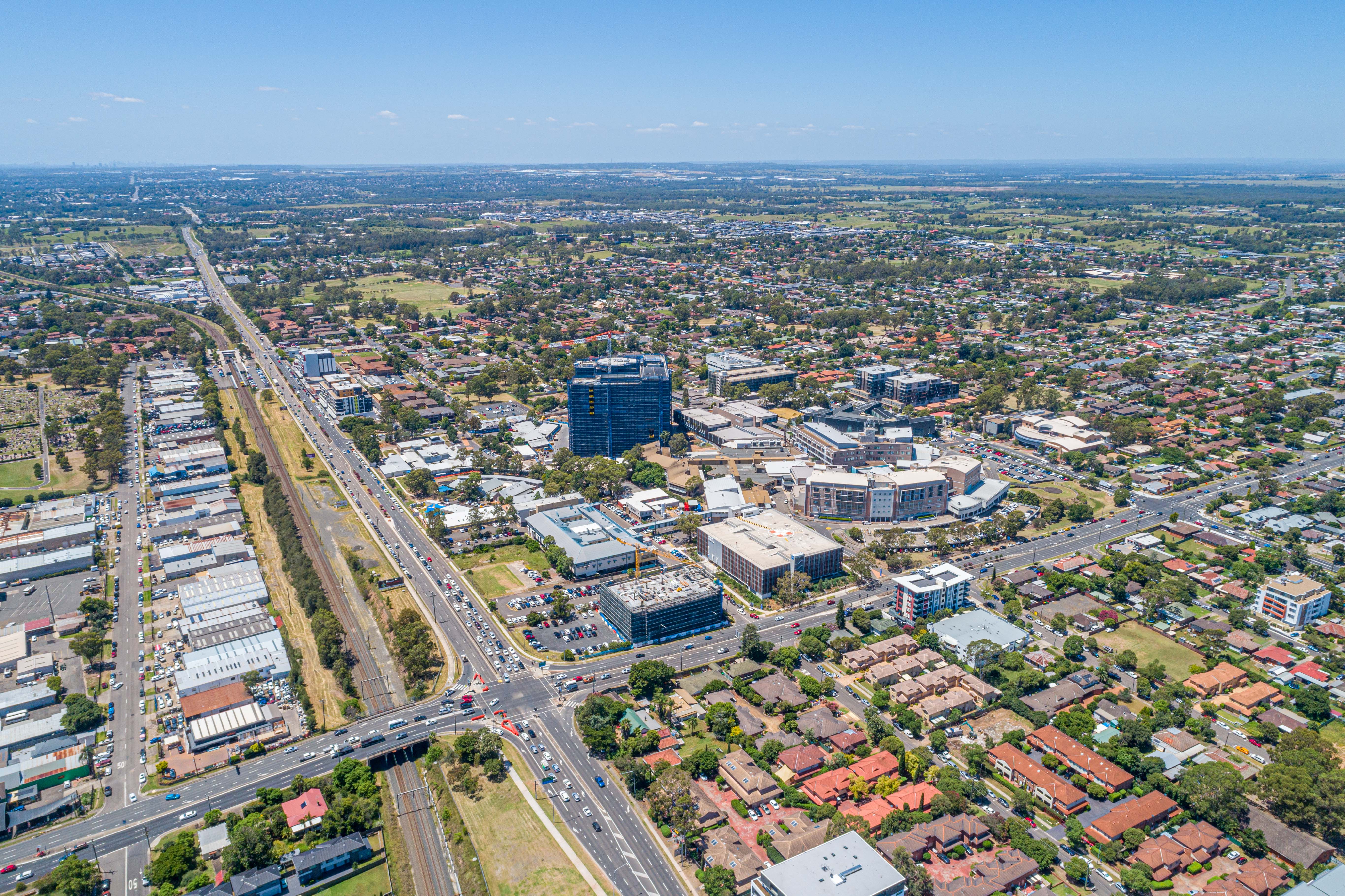 aerial view of city