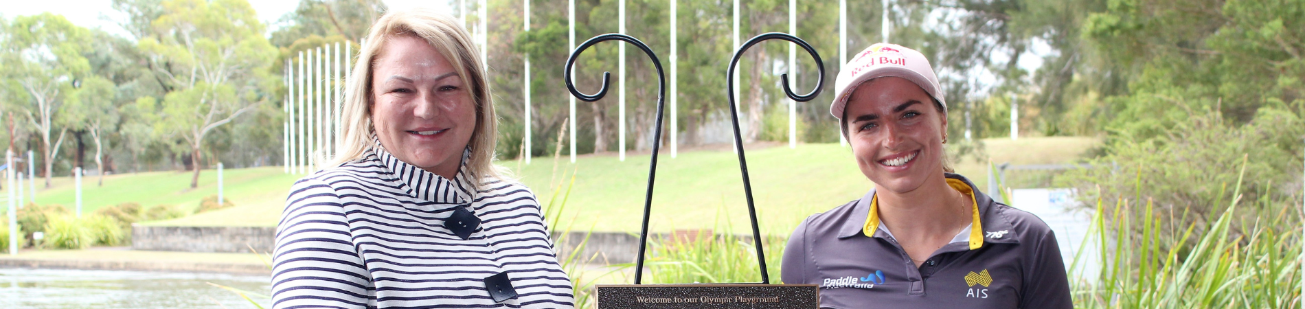  Pictured: Penrith Mayor Tricia Hitchen and Jessica Fox OAM