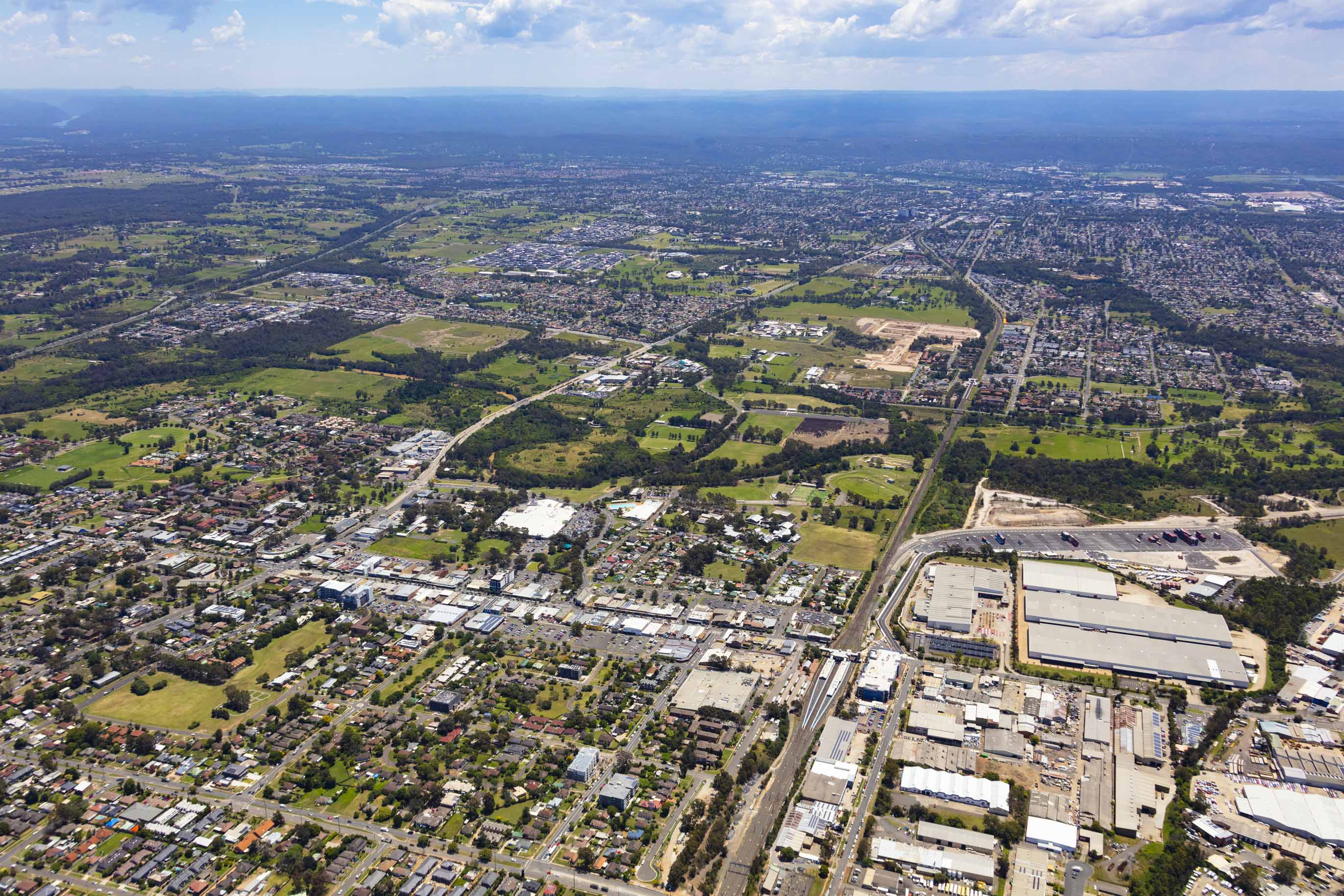 An aerial view of St Marys