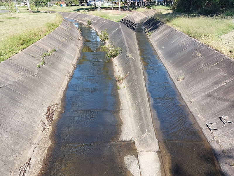 Concrete drainage channel